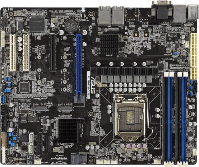 Alt view image 8 of 11 - Intel® Xeon® E-2300 LGA 1200 ATX server motherboard with four DIMM and dual M.2 slots, plus dual 10G LAN, eight SATA, one HDMI, two PCIe 4.0 slots, two USB 3.2 Gen 2.