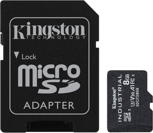 Alt view image 9 of 14 - Kingston 8GB Industrial microSD UHS-I U3 V30 A1 Memory Card, Includes SD adapter SDCIT2/8GB
