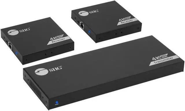 Alt view image 2 of 20 - SIIG 1x2 HDMI Splitter Over Cat6 Extender w/ Loopout IR ARC & RS-232 CEH27911S1