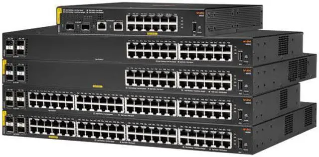 Alt view image 3 of 7 - HPE 6000 24G Class4 PoE 4SFP 370W Switch R8N87AABA