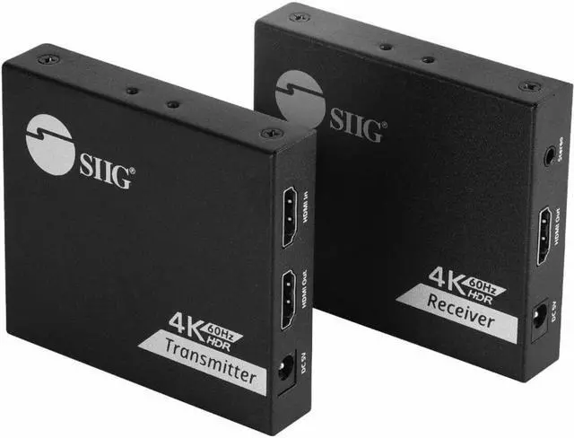 Alt view image 2 of 12 - SIIG 4K 60Hz HDMI Over Cat6 Extender with Loopout & IR CEH27D11S1
