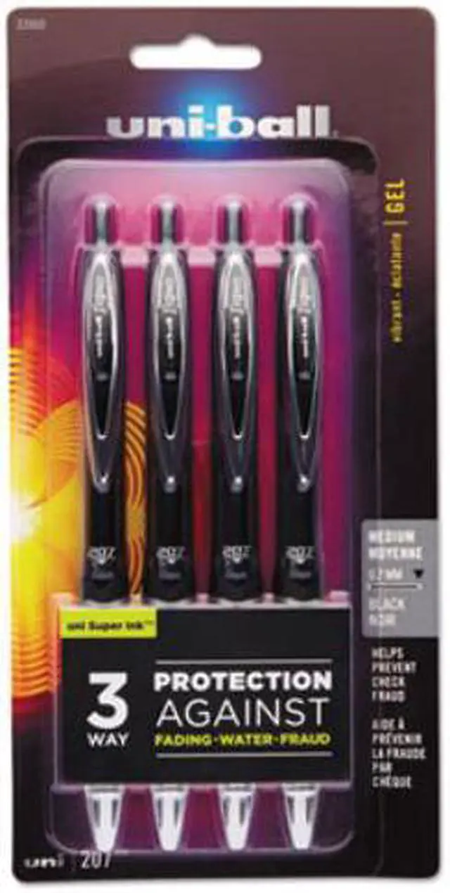 Alt view image 4 of 5 - uni-ball Signo 207 Retractable Gel Pen ,PEN,UNIBALL,207GEL.7MM,BK