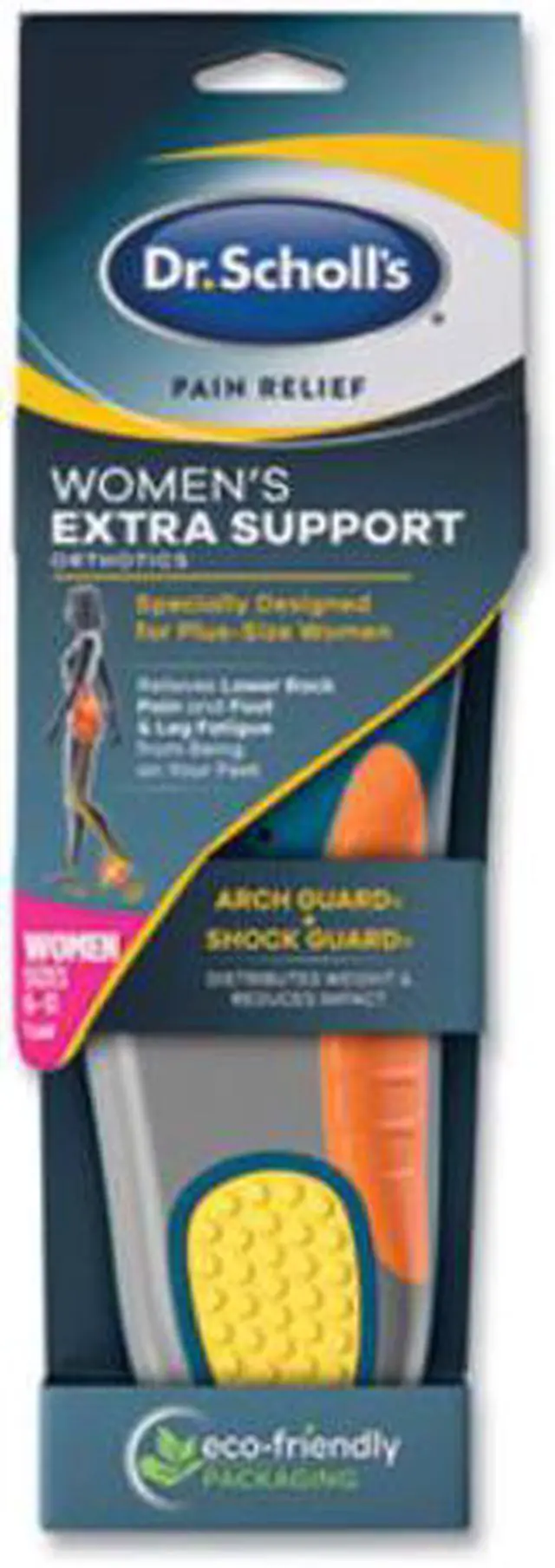Alt view image 2 of 4 - Dr. Scholl's Women's Extra Support Orthotics Insol Size 6-11 Single Pair