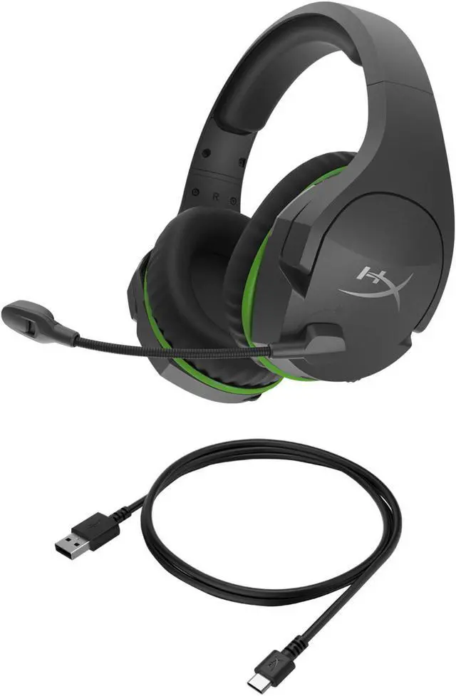 Alt view image 7 of 20 - HyperX CloudX Stinger Core - Wireless Gaming Headset (Black-Green) - Xbox