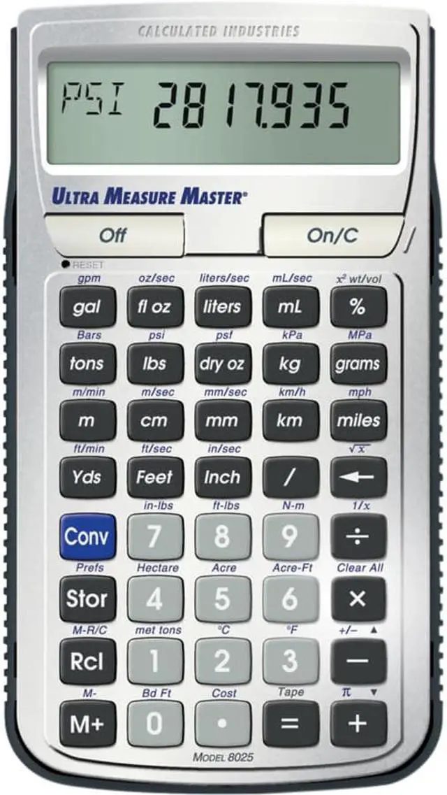 Alt view image 16 of 20 - Construction Calculator,7.0x1.0x5.0 In CALCULATED INDUSTRIES 8025