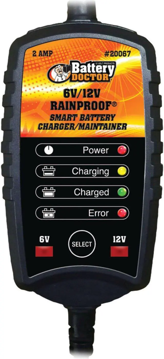 Alt view image 8 of 8 - BATTERY DOCTOR 20067 Battery Doc(R) 6-Volt/12-Volt 2-Amp Rainproof(R) CEC Charger/Maintainer