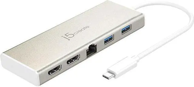 Alt view image 14 of 20 - j5create USB Type-C™ Dual HDMI Mini Dock-Ethernet/ USB 3.1 HUB / PD2.0