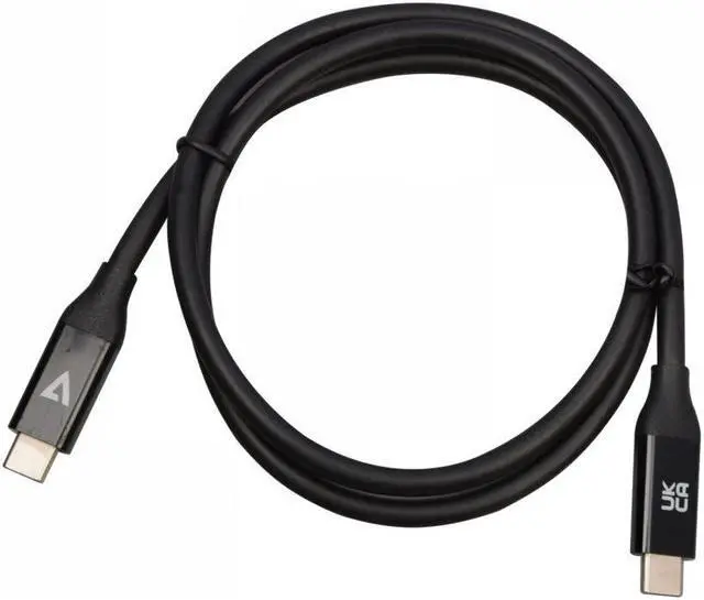 Alt view image 5 of 6 - V7 USB-C Male to USB-C Male Cable USB4 40 Gbps 5A 0.8m/2.6ft Black V7USB480CM