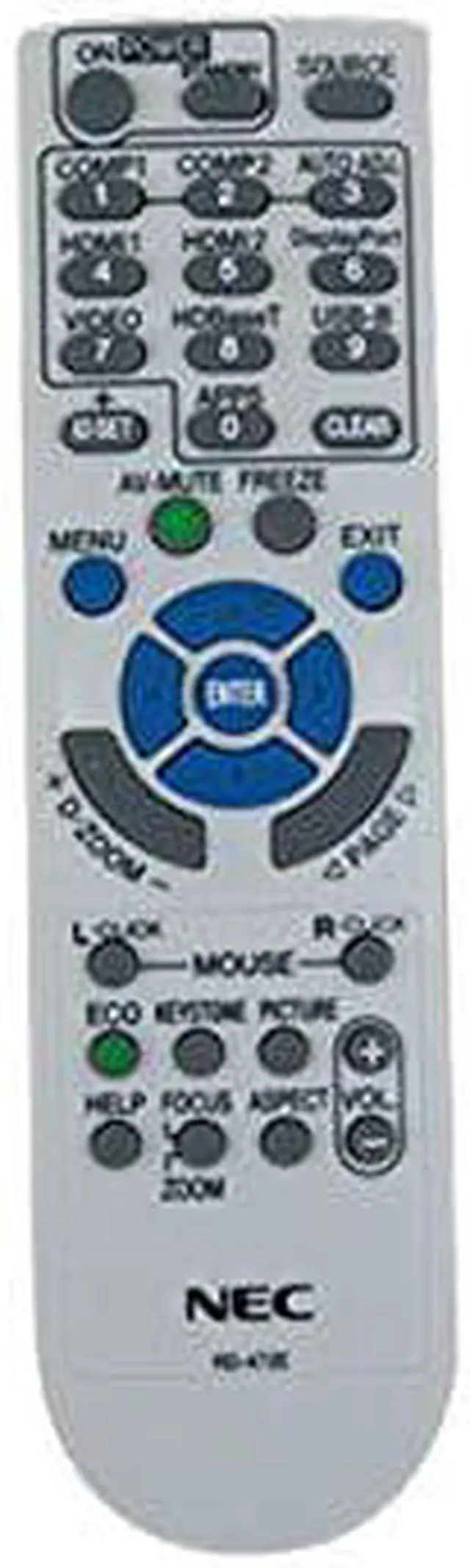 Alt view image 2 of 8 - NEC - RMT-PJ38 - Repl Remote Control Fr Np-p452w P452h/p502w/p502h Np-p502w/p502hl N