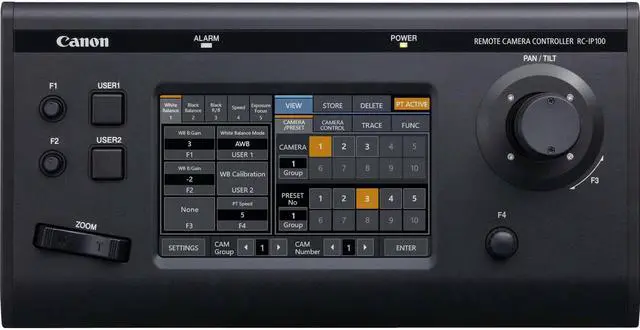 Alt view image 5 of 15 - Canon RC-IP100 Touchscreen PTZ Joystick Controller (5231C004)