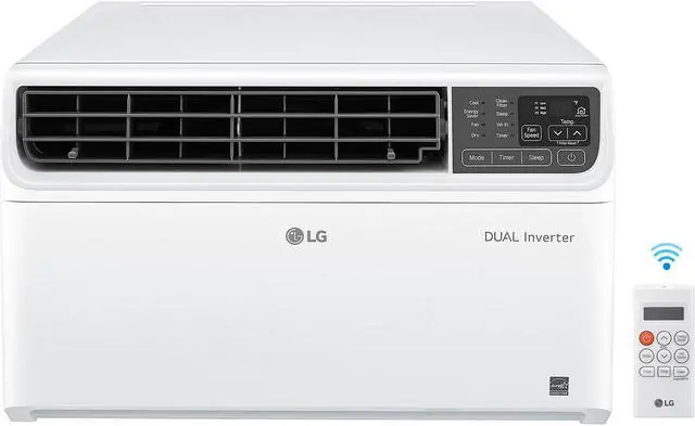 Alt view image 13 of 14 - LG LW1022IVSM Smart Window Air Conditioner with 10000 Cooling BTU, 450 sq. ft. Cooling Area, 215 CFM, 4 Cooling Speed, Remote Controller, 115 Volts, SmartThinQ Works with Google Assistant/Amazon Alexa