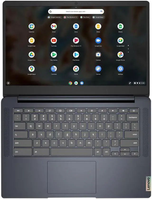 Alt view image 2 of 5 - Lenovo IdeaPad 3 14" Laptop MediaTek MT8183 4 GB RAM 64 GB eMMC Abyss Blue - MediaTek MT8183 Octa-core - Twisted nematic (TN) technology - ARM Mali-G72 MP3 GPU - 1366 x 768 HD Display - Chrome OS