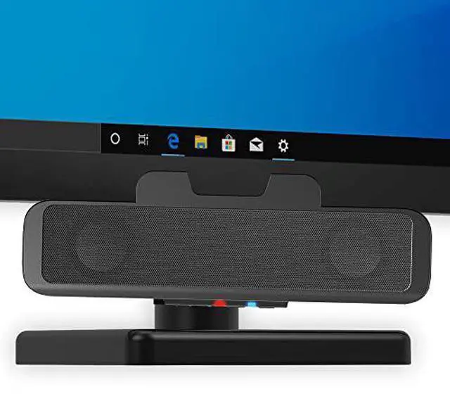 Alt view image 3 of 12 - Cyber Acoustics USB and Bluetooth Speaker Bar with Integrated Monitor Mount (CA-2890BT)