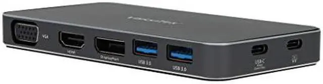 Alt view image 6 of 11 - VisionTek VT210 Dual Display USB-C Docking Station with Power Passthrough ??? DP, HDMI, VGA, 2X USB-A, 1x USB-C for Windows, Mac, Chromebook, Ipad - 901525