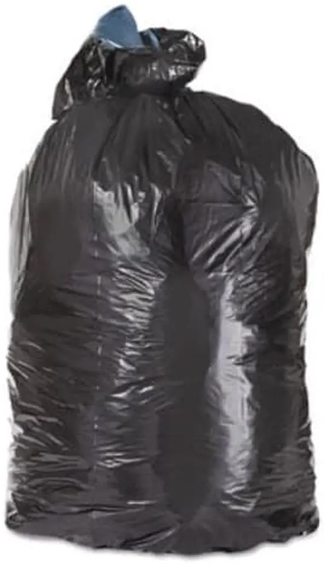 Alt view image 4 of 8 - Low-Density Can Liners 56 gal 1.25 mil 43" x 47" Black Flat Pack 100/Carton 100582