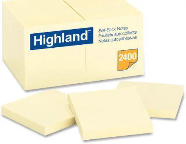Alt view image 3 of 7 - Post-it Memo Pad, 3 x 3, Yellow, 24 100-Sheet Pads/Pack