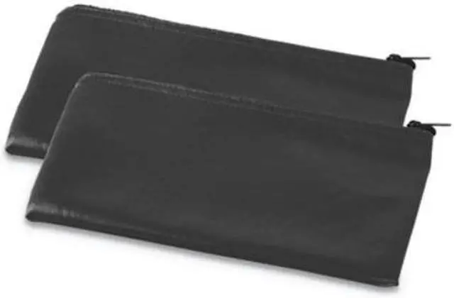 Alt view image 2 of 7 - Universal UNV69021 Zippered Wallets/Cases, 11w x 6h, Black, 2/PK