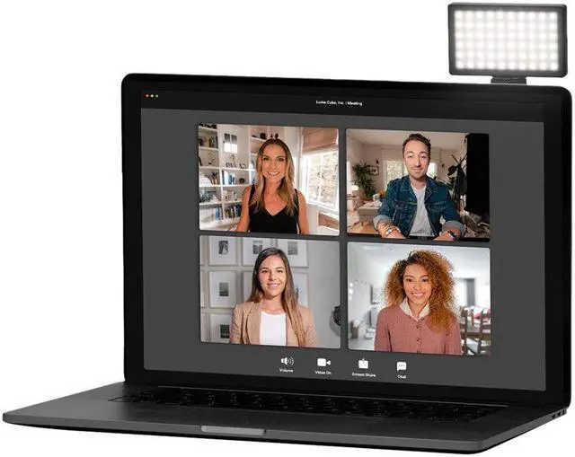 Alt view image 2 of 2 - lume cube video conference lighting kit | live streaming, video conferencing, remote working | lighting accessory for laptop, adjustable brightness and color temperature, computer mount included