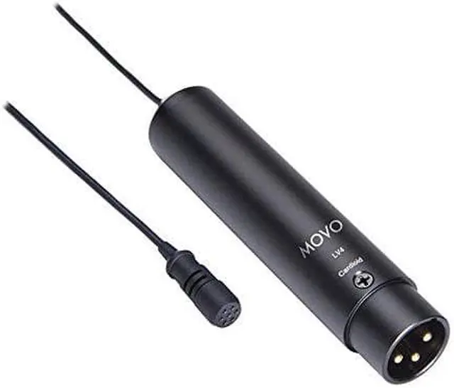 Alt view image 3 of 3 - Movo LV4-C XLR Phantom Power Lavalier Cardioid Microphone, with Lapel Clip and Windscreen