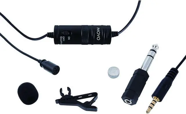 Alt view image 2 of 2 - Movo LV1 Lavalier Lapel Clip-on Omnidirectional Condenser Microphone for Cameras, Camcorders & Smartphones (Including Apple iPhone, iPad, Samsung Galaxy & Note, etc)