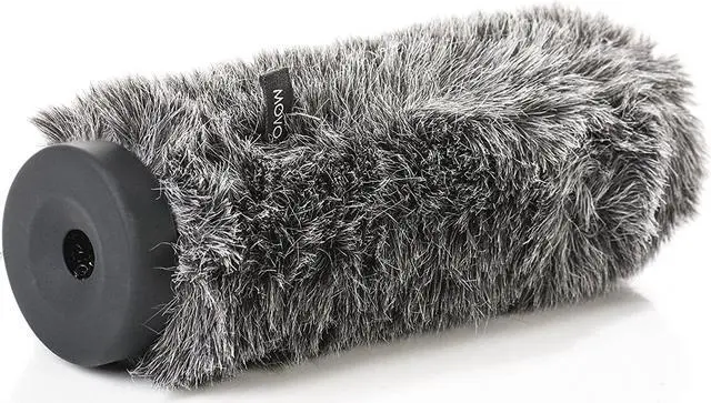 Alt view image 5 of 5 - Movo WS-G300 Furry Rigid Windscreen for Microphones 18-23mm in Diameter and up to 11.8" (30cm) Long - Dark Gray