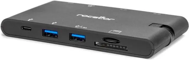 Alt view image 11 of 17 - Rocstor Portable USB-C 7-Port Multiport Adapter Y10A263B1