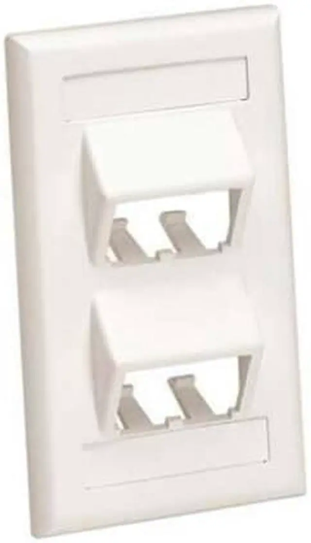 Alt view image 2 of 8 - Panduit 4-Port Classic Sloped Faceplate CFPSL4WHY