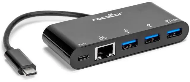 Alt view image 11 of 17 - Rocstor USB-C to 3-Port Multiport Adapter USB 3.0 Hub Y10A262B1