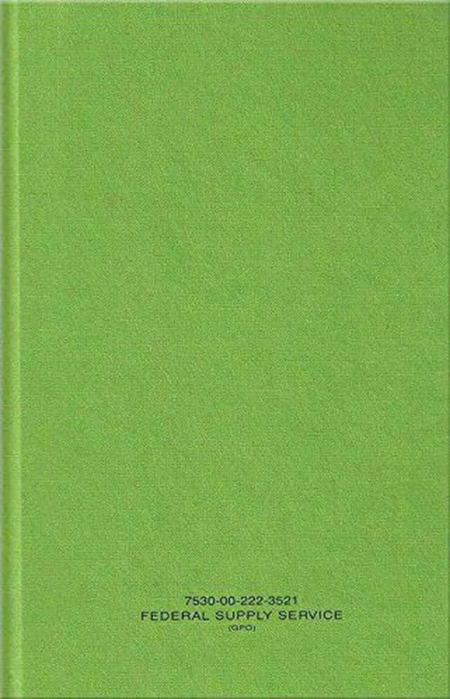 Alt view image 7 of 7 - United Book Press 753002223521 Green Military Log Book, Record Book, Memorandum Book, 5-1/2 x 8 Green LogBook