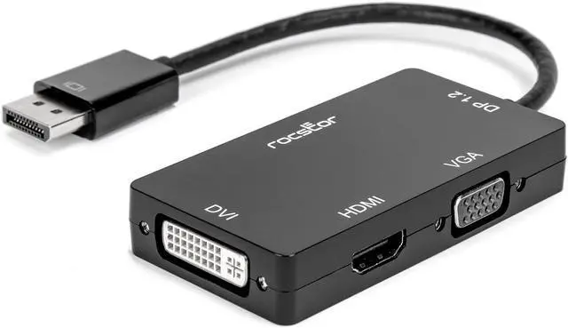 Alt view image 7 of 8 - Rocstor Premium 3-in-1 DisplayPort to HDMI/VGA/DVI Converter Adapter Y10A259B1