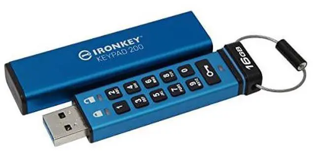 Alt view image 2 of 12 - Kingston Ironkey Keypad 200 16GB Encrypted USB