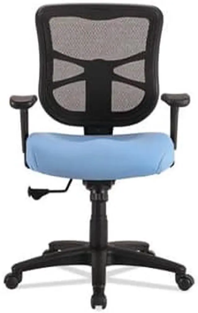Alt view image 2 of 2 - Alera Elusion Series Mesh Mid-Back Swivel/Tilt Chair Supports Up to 275 lb 17.9" to 21.8" Seat Height Light Blue Seat ALEEL42BME70B