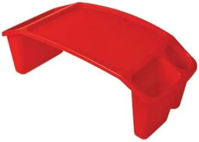 Alt view image 2 of 4 - Deflecto Antimicrobial Lap Desk Rectangular 23.35w x 12d x 8.53h Red 39502RED