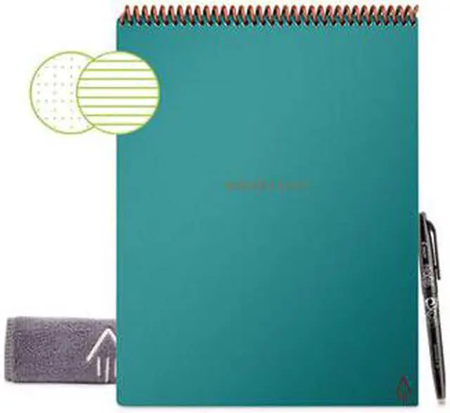 Alt view image 2 of 2 - Rocketbook Flip Smart Notepad Lined/Dot Grid Rule 16 White 8.5 x 11 Sheets Teal