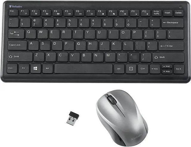 Alt view image 2 of 4 - Verbatim Silent Wireless Compact Keyboard and Mouse 70739
