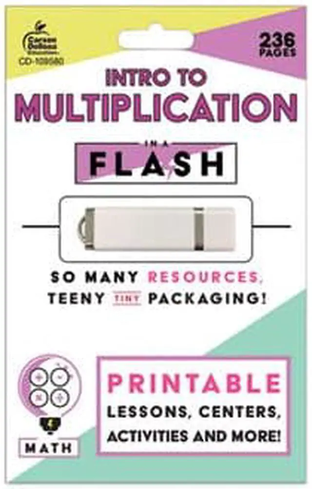 Alt view image 2 of 2 - Carson Dellosa In a Flash USB Intro to Multiplication Ages 7-9 236 Pages 109580