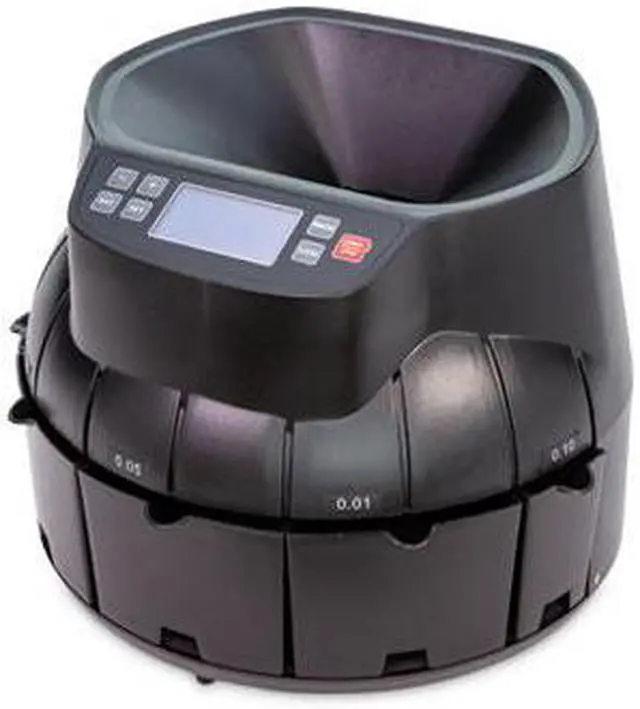 Alt view image 2 of 2 - Controltek Coin Counter Dimes Nickels Pennies Quarters 14.2x13.4x11 Black 525521
