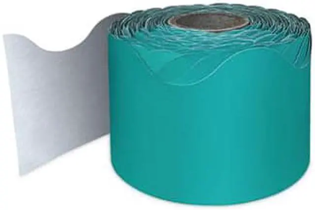 Alt view image 2 of 2 - Carson Dellosa Teal Scalloped Bulletin Board Border Teal 2.25" x 65' 108471