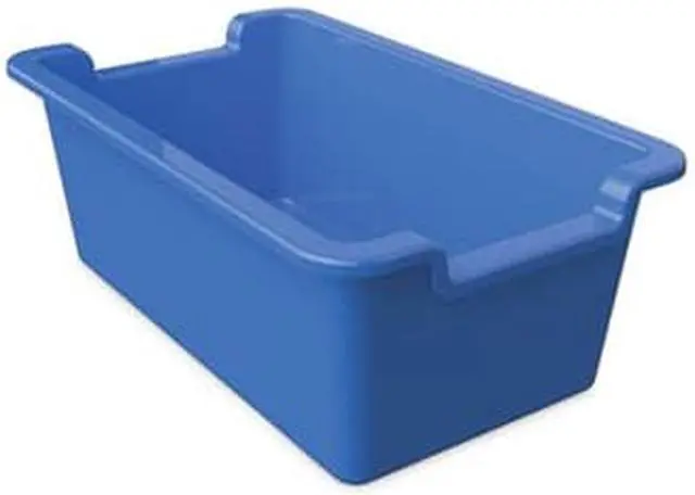 Alt view image 2 of 10 - Deflecto Antimicrobial Rectangle Storage Bin Blue 39510BLU