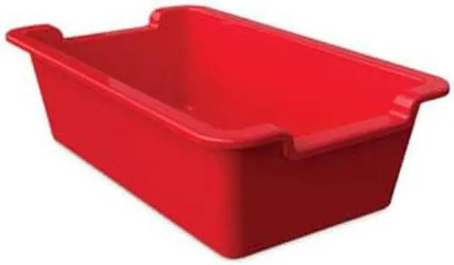 Alt view image 2 of 10 - Deflecto Antimicrobial Rectangle Storage Bin Red 39510RED