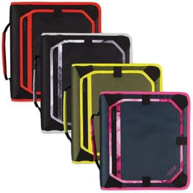 Alt view image 2 of 3 - Zipper Binder and Expansion Panel 3 Rings 2" Capacity 11 x 8.5 Assorted 29052
