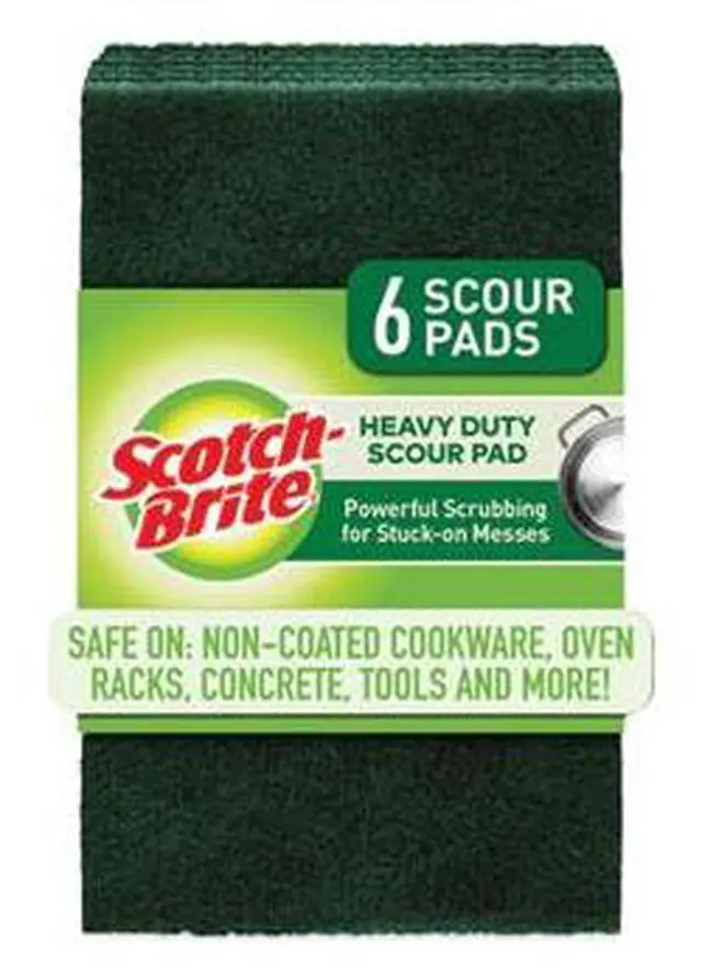 Alt view image 2 of 2 - Heavy-Duty Scouring Pad 3.8 x 6 Green 5/Carton 2265