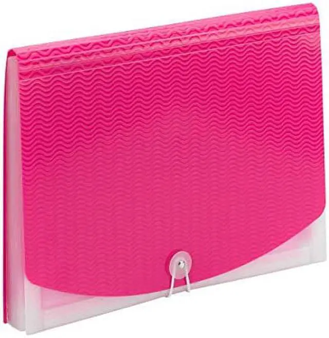 Alt view image 2 of 7 - Smead Vibrant Line Plastic Accordion File 12-Pocket Letter Size Pink/Clear (70864)