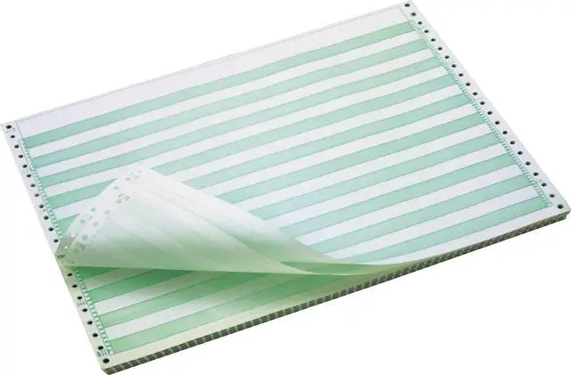 Alt view image 2 of 2 - TST Impresso Continuous Feed Computer Paper 18lb 11 x 14.88 White/Green 3100/Ctn