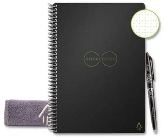 Alt view image 2 of 2 - Core Smart Notebook Dotted Rule Black Cover 18 8.8 x 6 Sheets EVREKA