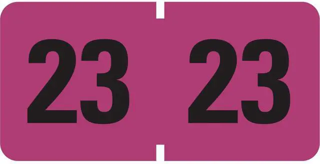 Alt view image 2 of 4 - Smead Yearly End Tab File Folder Labels 23 0.75 x 1.5, Purple 500 Labels/Roll