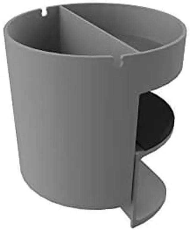 Alt view image 2 of 6 - Deflecto Standing Desk Small Desk Organizer Two Sections Gray 400001