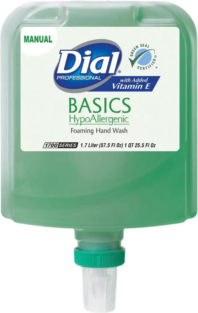 Alt view image 2 of 2 - Basics Hypoallergenic Foaming Hand Wash Refill for 1700 Dispenser with Vitamin E Honeysuckle Scent 1.7 L 3/Carton DIA32499