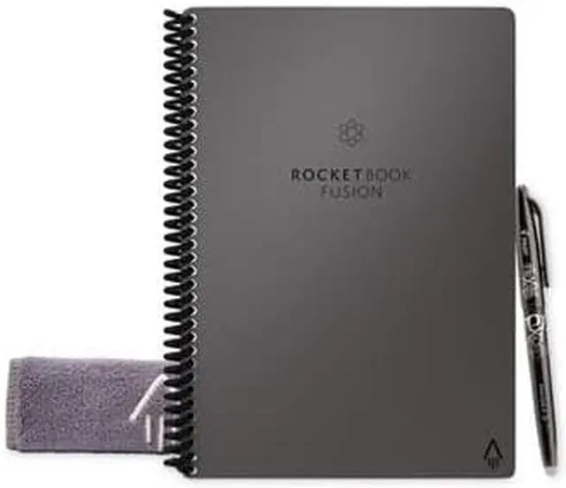 Rocketbook Fusion Smart Notebook Gray Cover 8.8 x 6 21 Sheets ...