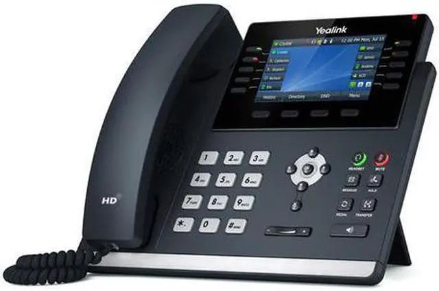 Alt view image 3 of 9 - Yealink SIP-T46U IP Phone Corded Corded Wall Mountable Desktop Classic Gray